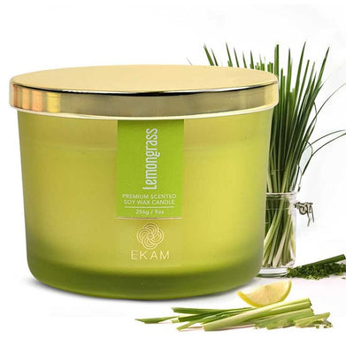 imagLemongrass-3 Wick Soya Wax Candle