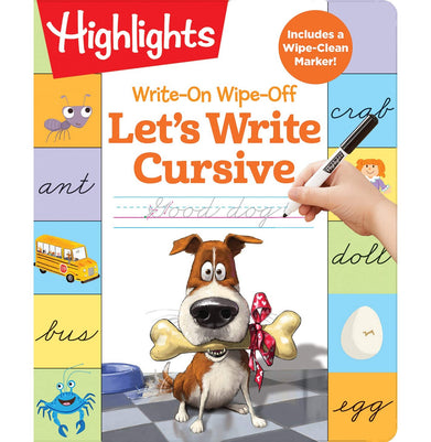imagLETS WRITE CURSIVE Highlights Write:On Wipe:Off Fun to Learn Activity Books Spiral:bound Highlights Learning