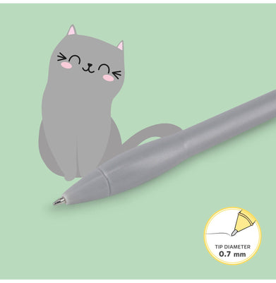 imagLight-Up Cat Ballpoint Pen - Writing Is Magic - Kitty