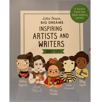 imagLittle People Big Dreams Inspiring Artist and Writers Gift Set Maya Angelou Anne Frank Audrey Hepburn Frida Kahlo Coco Chanel Hardcover Lisbeth Kaiser and Mª Isabel Sánchez Vegara