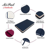 image //www.c...Livtek India New Mipad Mediuml Hard Cover Ruled Notebook - Navy Blue