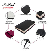 image //www.c...Livtek India New Mipad Small Hard Cover Ruled Notebook - Black