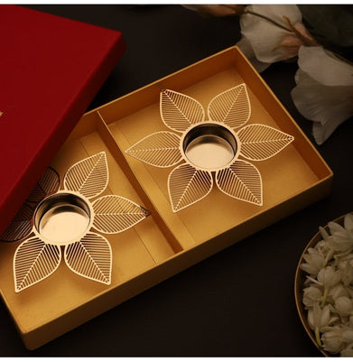 imagLotus Tea Light Holder Single Layer Set Of 2