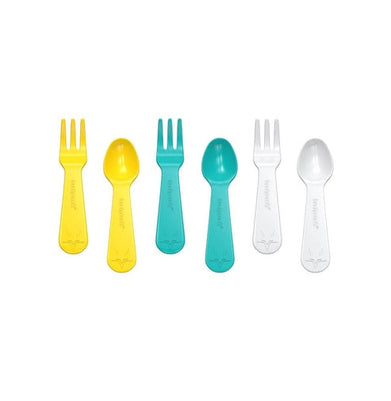 imagLunch Punch Fork And Spoon Set - Yellow