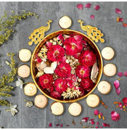 image //www.c...Metal Peacock Urli BowL