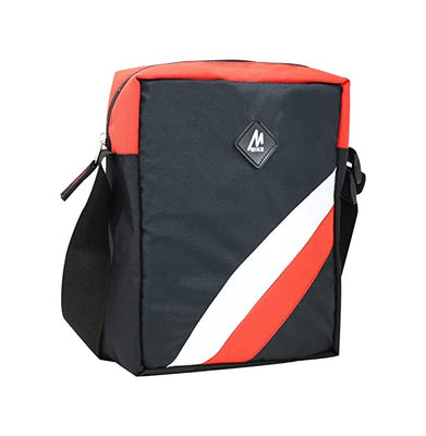 imagMike Polyester 5 Ltr Unisex Sling Bag - Black & Red
