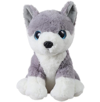 imagMirada-25cm Husky Dog with Glitter Eyes-Grey-MP0091A