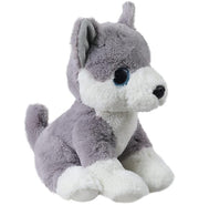 image //www.c...Mirada-25cm Husky Dog with Glitter Eyes-Grey-MP0091A