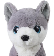 image //www.c...Mirada-25cm Husky Dog with Glitter Eyes-Grey-MP0091A