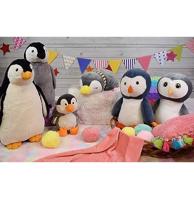 imagMirada 25cm Super Soft Hoodie Penguin-Grey-MP0097