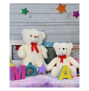 image //www.c...Mirada Plush - 35Cm Bear With Red Bow – Beige-MP0041B