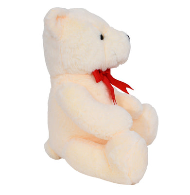 imagMirada Plush - 35Cm Bear With Red Bow – Beige-MP0041B