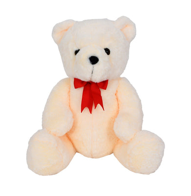 imagMirada Plush - 35Cm Bear With Red Bow – Beige-MP0041B
