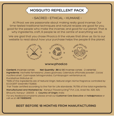 imagMosquito Repellant Combo Pack - Natural Incense Cones Citronella & Eucalyptus