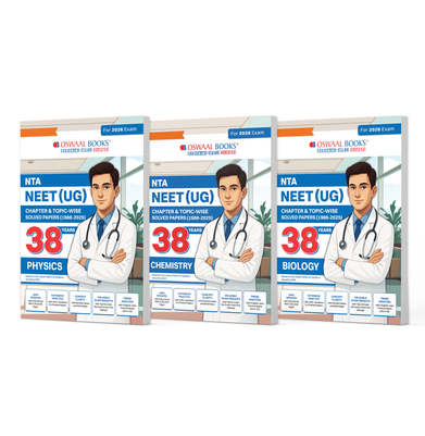 imagOswaal NEET UG 38 Years' Chapter-Wise & Topic-Wise Solved Papers | Physics, Chemistry & Biology 1988-2025 | Set of 3 Books | For 2026 Exam | New Edition buy online at crossword.in