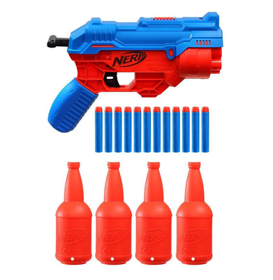 imagNerf Alpha Strike Cobra RC-6 Targeting Set, 17 Pieces, 1 Blaster, 6-Dart Blasting, 4 Half-Targets, 12 Darts