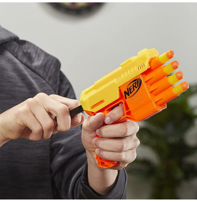 imagNerf Alpha Strike Fang QS-4 Blaster - 4-Dart Blasting 10 Official Nerf Elite Darts,Easy Load-Prime-Fire