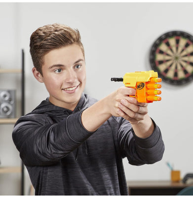 imagNerf Alpha Strike Fang QS-4 Blaster - 4-Dart Blasting 10 Official Nerf Elite Darts,Easy Load-Prime-Fire
