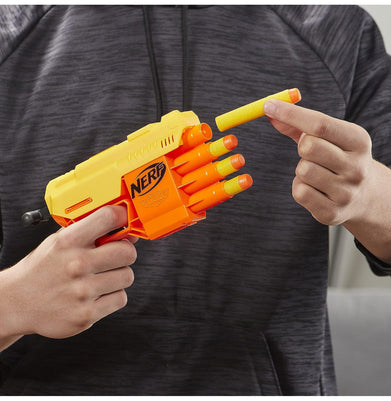 imagNerf Alpha Strike Fang QS-4 Blaster - 4-Dart Blasting 10 Official Nerf Elite Darts,Easy Load-Prime-Fire