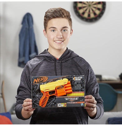 imagNerf Alpha Strike Fang QS-4 Blaster - 4-Dart Blasting 10 Official Nerf Elite Darts,Easy Load-Prime-Fire