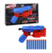 imag5Nerf Alpha Strike Fang QS-4 Blaster, 4-Dart Blasting Fire 4 Darts In A Row, 10 Official Nerf Elite Darts Easy Load-Prime-Fire