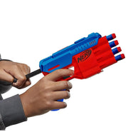 image //www.c...Nerf Alpha Strike Fang QS-4 Blaster, 4-Dart Blasting Fire 4 Darts In A Row, 10 Official Nerf Elite Darts Easy Load-Prime-Fire