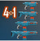 imag6NERF Elite 2.0 Echo Cs-10 Blaster, 24 Darts, 10-Dart Clip, Removable Stock and Barrel Extension