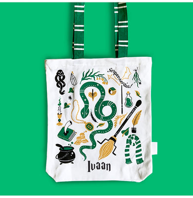 imagOfficial HP Canvas Tote Bag - Slytherin House Non Personalised