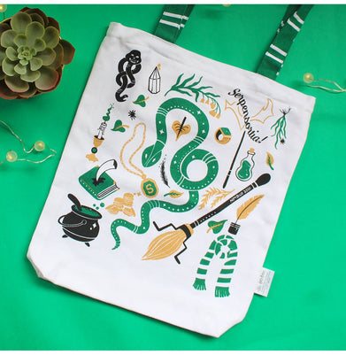 imagOfficial HP Canvas Tote Bag - Slytherin House Non Personalised