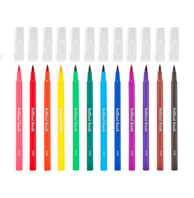 imagOoly Brilliant Brush Markers - Set of 12