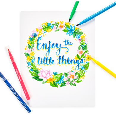 imagOoly Brilliant Brush Markers - Set of 12