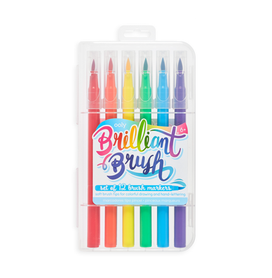 imagOoly Brilliant Brush Markers - Set of 12