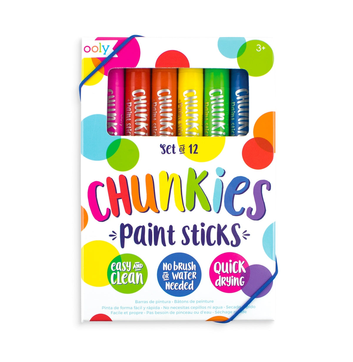 Vibrant Neon Chunkies Paint Sticks - 12 Blendable Colors for Creative Fun