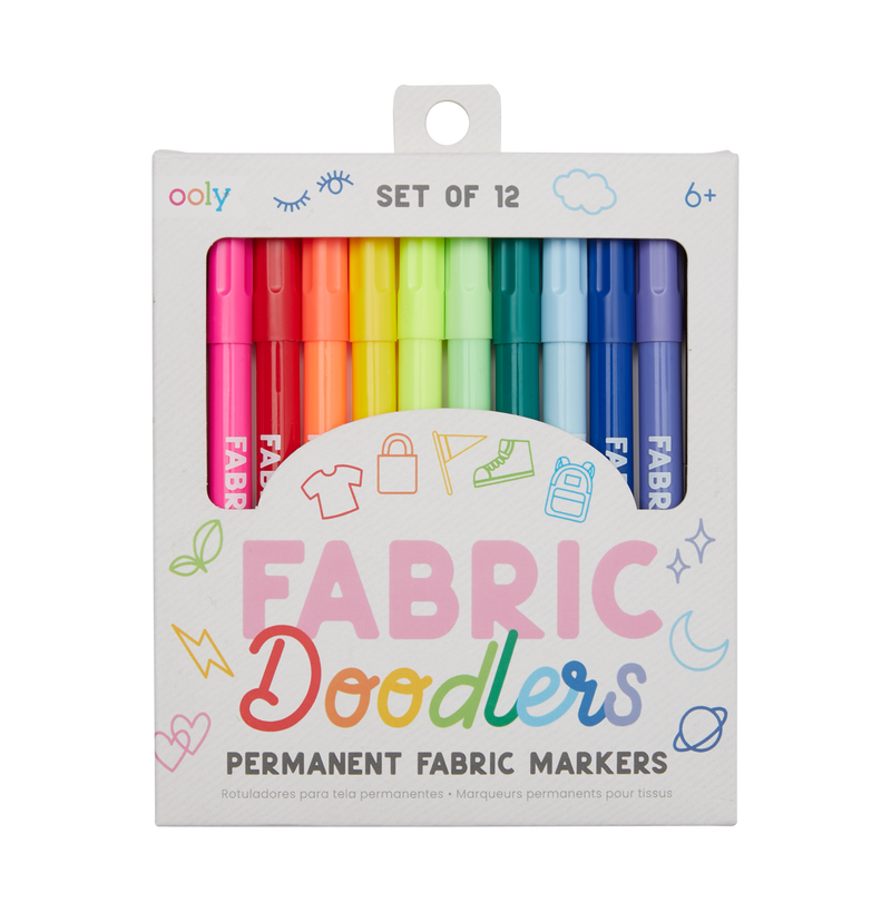 Pastel Perfection: Ooly Fabric Doodlers DoubleEnded Marker Set Of 12