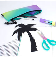 image //www.c...Small Flat Pencil Case Sunset Series, Turquoise