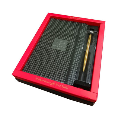 imagParker Galaxy Gold Ball Pen + H.S. Note Book