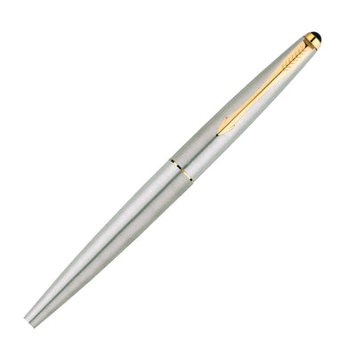 imagParker Galaxy Stainless Steel Gold Trim Roller Ball Pen