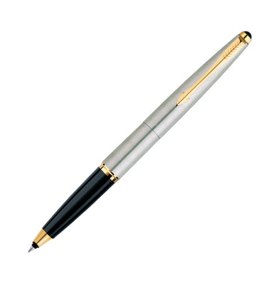 imagParker Galaxy Stainless Steel Gold Trim Roller Ball Pen