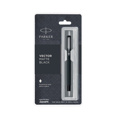 imagParker Vector  Matte Black CT Fountain Pen