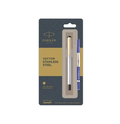imagParker Vector Stainless Steel Gt Rollerball Pen With SS Key Chain