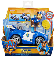 image //www.c...Paw Patrol, Chase Deluxe Movie Transforming Toy Car with Collectible Action Figure