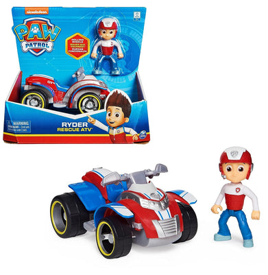imagPaw Patrol, Ryder Rescue ATV Vehicle with Collectible Figure
