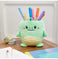 imag3Pen Holder,Fluffy Dinoz,Green,Plastic/Fabric-27877