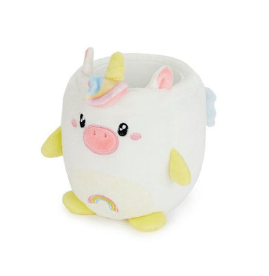 imagPen Holder,Fluffy Unicorn,White,Plastic/Fabric-27876