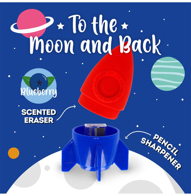 imagPencil Sharpener W/Eraser - To The Moon And Back - Space