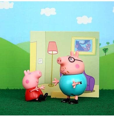 imagPeppa Pig-Peppa Pig & Daddy Twin Figure Pack-D4090