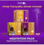 imagPhool Meditation Combo Pack - Natural Incense Cones Nagchampa & Patchouli
