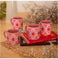 imag1Pink and Orange Pattern Tea cups - Set of 4