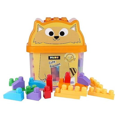 imagPlex Building Blocks Bucket Pack | Cute Racoon Multicolor