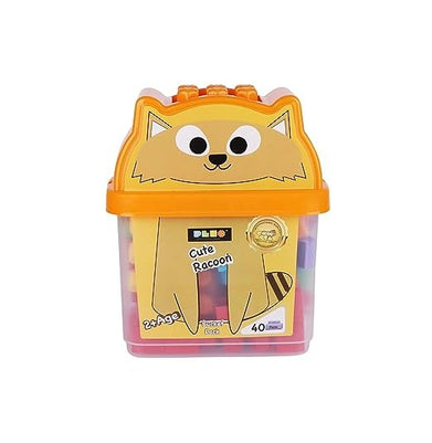 imagPlex Building Blocks Bucket Pack | Cute Racoon Multicolor